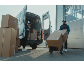 employees delivering packages