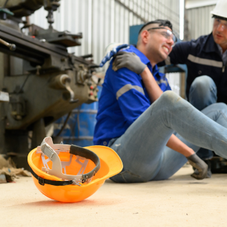 a construction worker is injured while working